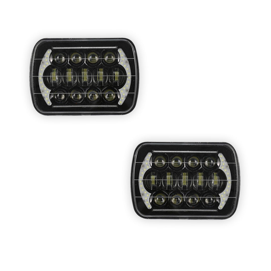 Nissan Navara D21 (1986 - 1997) LED Headlights Halo DRL  LH + RH