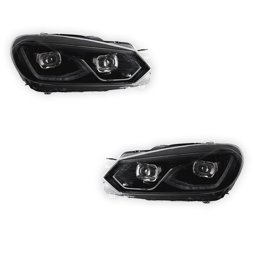 Volkswagen Golf MK6 (2008 - 2013) LED Headlights Halo DRL  LH + RH
