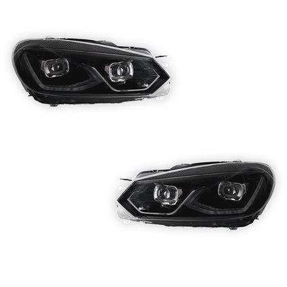 Volkswagen Golf MK6 (2008 - 2013) LED Headlights Halo DRL  LH + RH