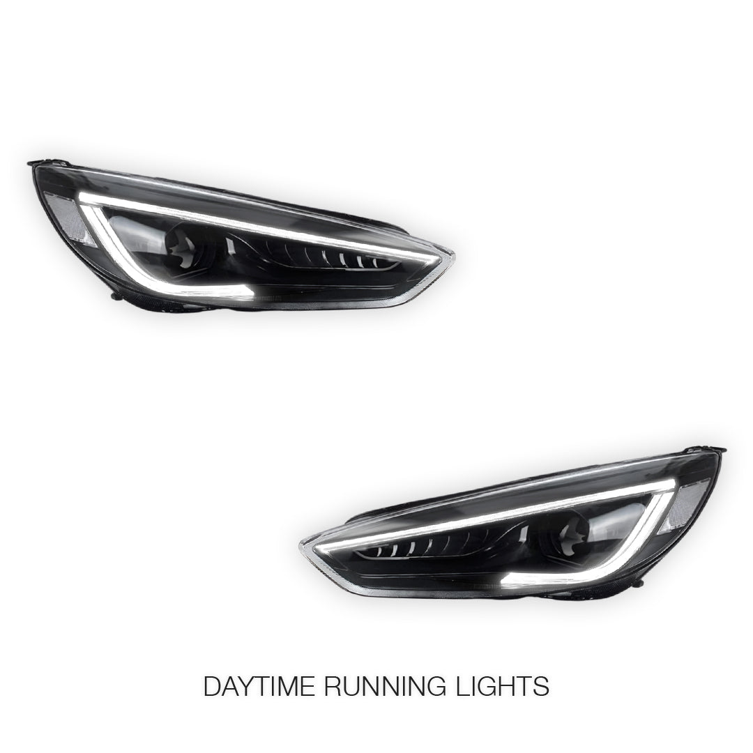 Ford Focus LZ (2015 - 2018) LED Headlights Halo DRL LH + RH