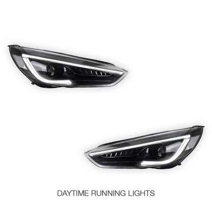 Ford Focus LZ (2015 - 2018) LED Headlights Halo DRL LH + RH