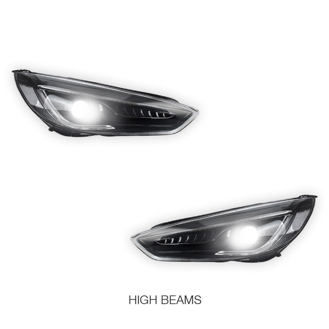 Ford Focus LZ (2015 - 2018) LED Headlights Halo DRL LH + RH