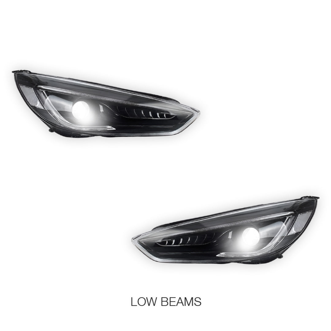 Ford Focus LZ (2015 - 2018) LED Headlights Halo DRL LH + RH