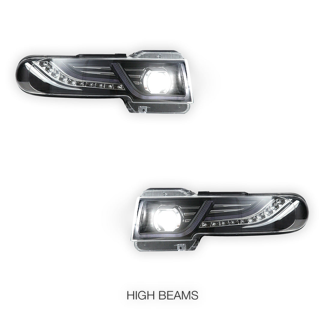 Toyota FJ Cruiser GSJ10R / GSJ15R (2007 - 2015) LED Headlights Halo DRL with Grille  LH + RH