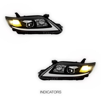 Toyota Camry XV40 (2010 - 2011) LED Headlights Halo DRL  LH + RH