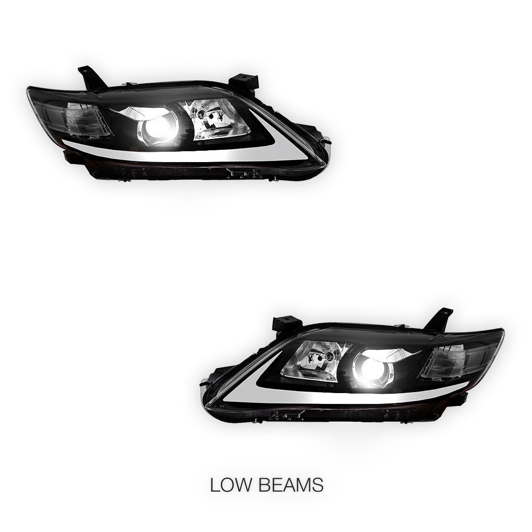 Toyota Camry XV40 (2010 - 2011) LED Headlights Halo DRL  LH + RH
