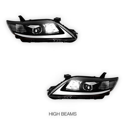 Toyota Camry XV40 (2010 - 2011) LED Headlights Halo DRL  LH + RH