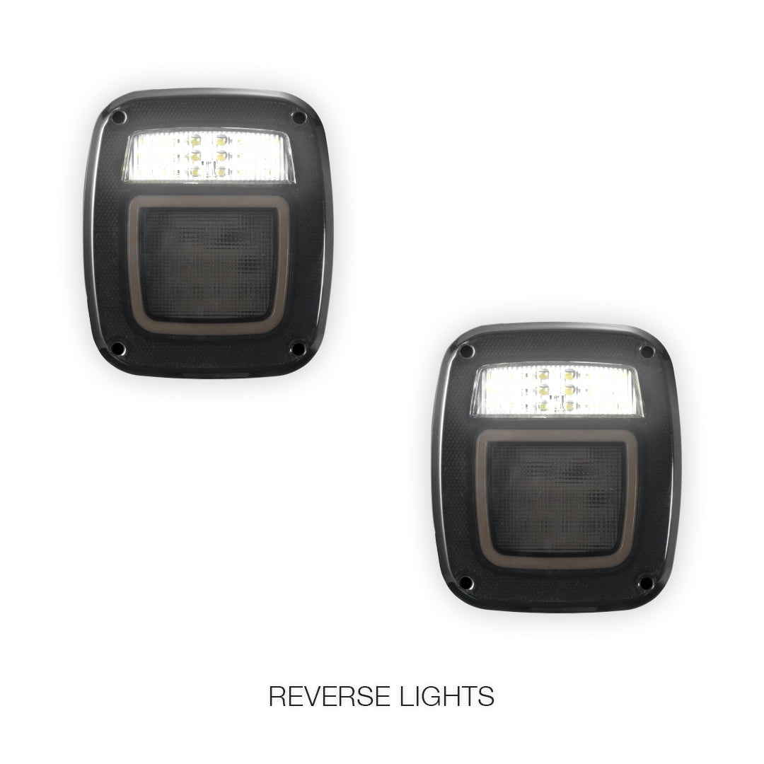 Jeep Wrangler YJ / TJ (1986 - 2006) LED Tail Lights LH + RH