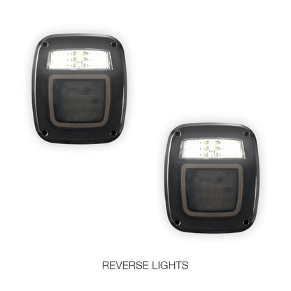 Jeep Wrangler YJ / TJ (1986 - 2006) LED Tail Lights LH + RH