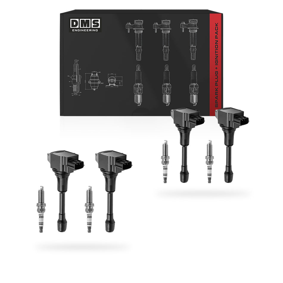 Nissan Micra K13 (2010 - 2017) 1.2L / 1.5L Ignition Coils and Spark Plugs Complete Set