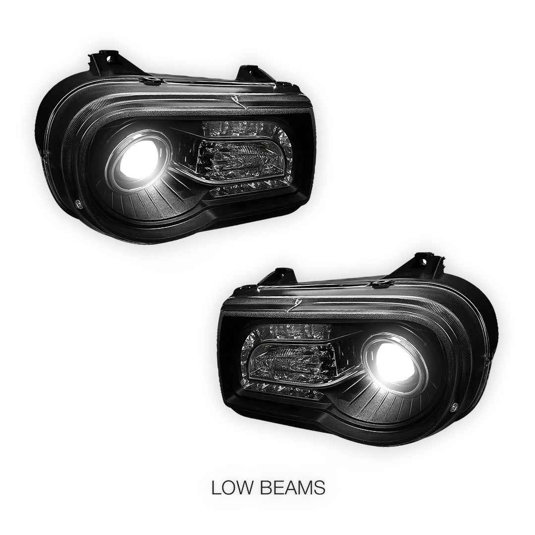 Chrysler 300C (2005 - 2012) LED Angel-Eyes Projector Headlights DRL LH + RH
