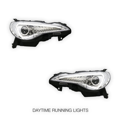 Toyota 86 1st Gen (2012 - 2016) Crystal Clear LED DRL Headlights LH + RH