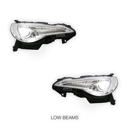 Toyota 86 1st Gen (2012 - 2016) Crystal Clear LED DRL Headlights LH + RH