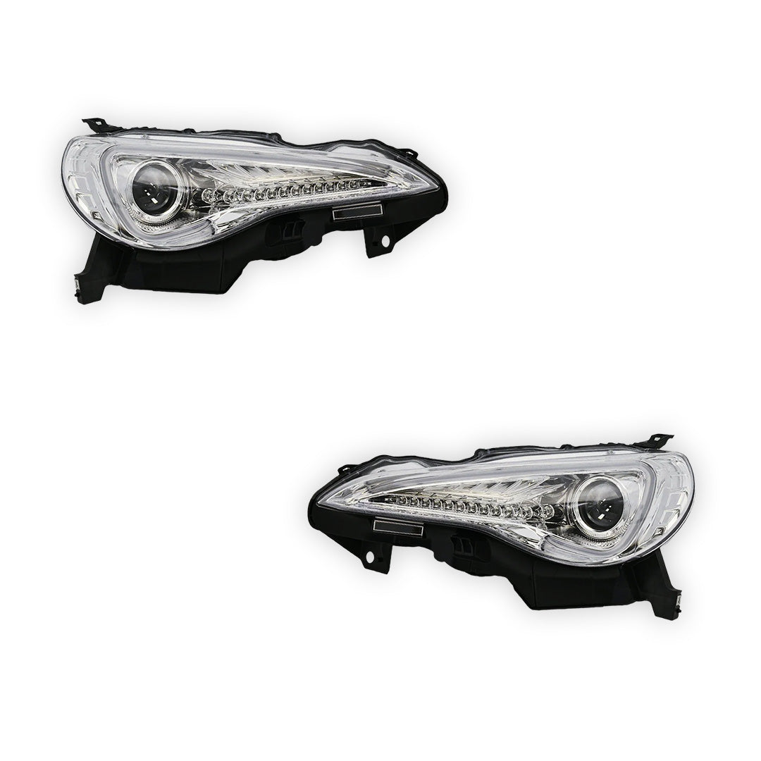 Toyota 86 1st Gen (2012 - 2016) Crystal Clear LED DRL Headlights LH + RH