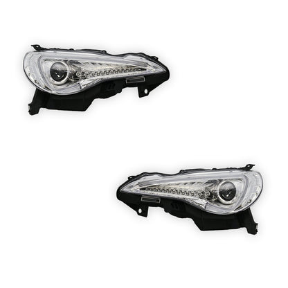 Toyota 86 1st Gen (2012 - 2016) Crystal Clear LED DRL Headlights LH + RH