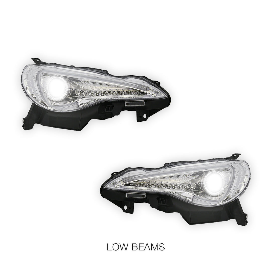 Toyota 86 1st Gen (2012 - 2020) Clear 3D LED DRL Headlights LH + RH