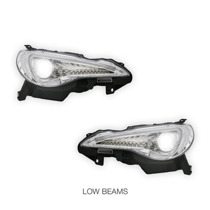 Toyota 86 1st Gen (2012 - 2020) Clear 3D LED DRL Headlights LH + RH