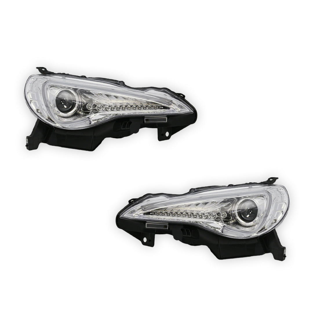 Toyota 86 1st Gen (2012 - 2020) Clear 3D LED DRL Headlights LH + RH