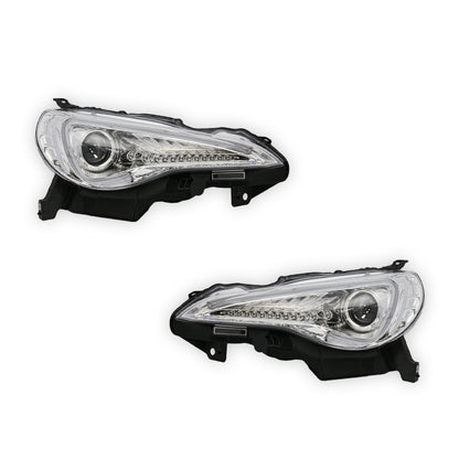 Toyota 86 1st Gen (2012 - 2020) Clear 3D LED DRL Headlights LH + RH