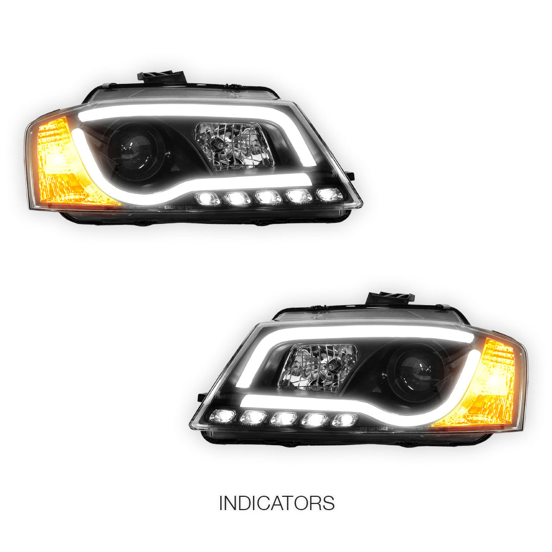 Audi A3 8P Facelift (2008 - 2012) 3D LED DRL Projector Headlights LH + RH