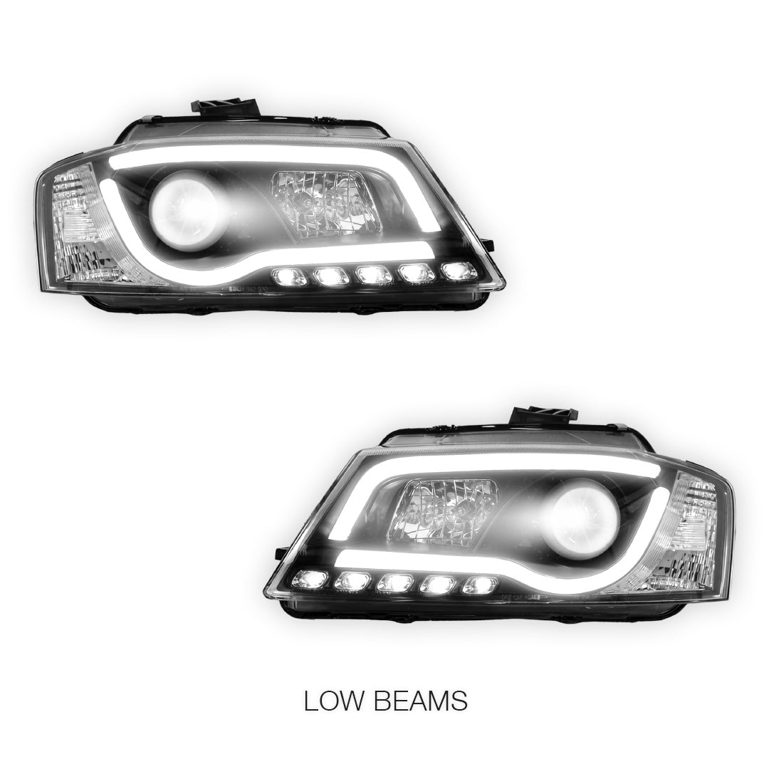 Audi A3 8P Facelift (2008 - 2012) 3D LED DRL Projector Headlights LH + RH