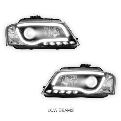 Audi A3 8P Facelift (2008 - 2012) 3D LED DRL Projector Headlights LH + RH