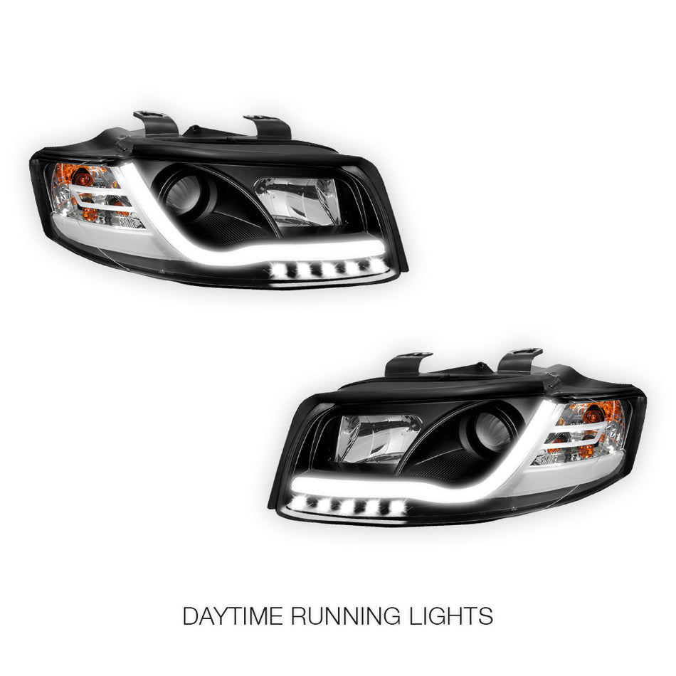 Audi A4 B6 (2000 - 2005) 3D LED DRL Projector Headlights LH + RH
