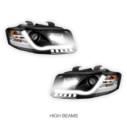 Audi A4 B6 (2000 - 2005) 3D LED DRL Projector Headlights LH + RH