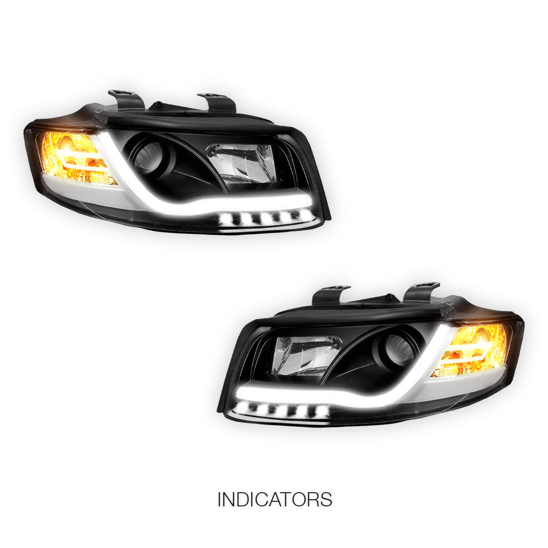 Audi A4 B6 (2000 - 2005) 3D LED DRL Projector Headlights LH + RH