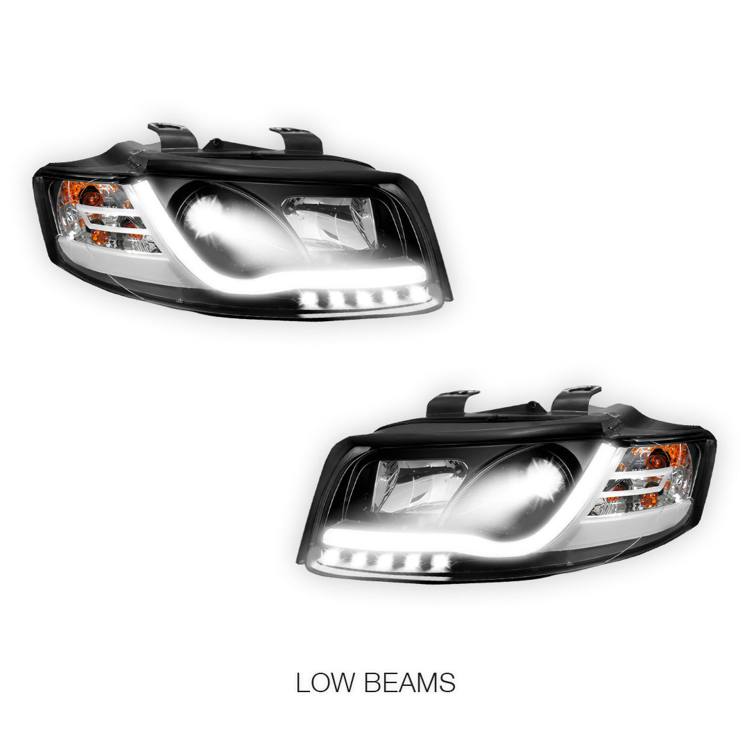 Audi A4 B6 (2000 - 2005) 3D LED DRL Projector Headlights LH + RH