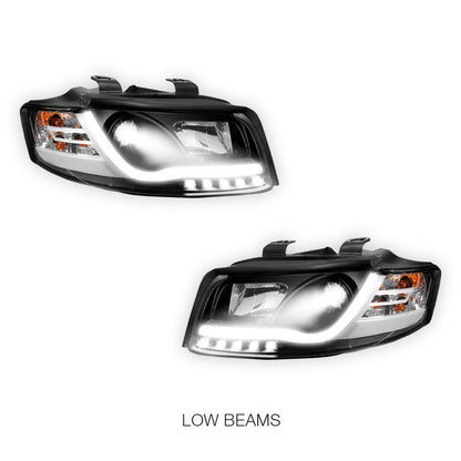 Audi A4 B6 (2000 - 2005) 3D LED DRL Projector Headlights LH + RH