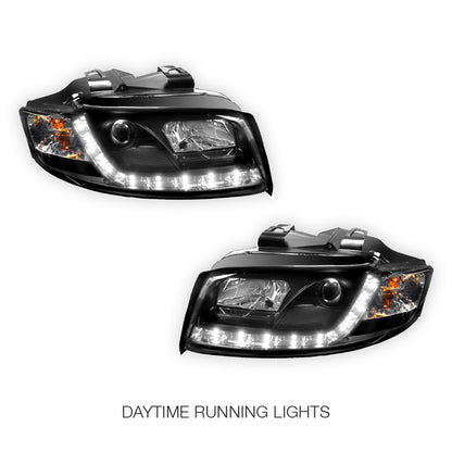 Audi A4 B6 (2000 - 2005) 3D LED DRL Projector Headlights LH + RH
