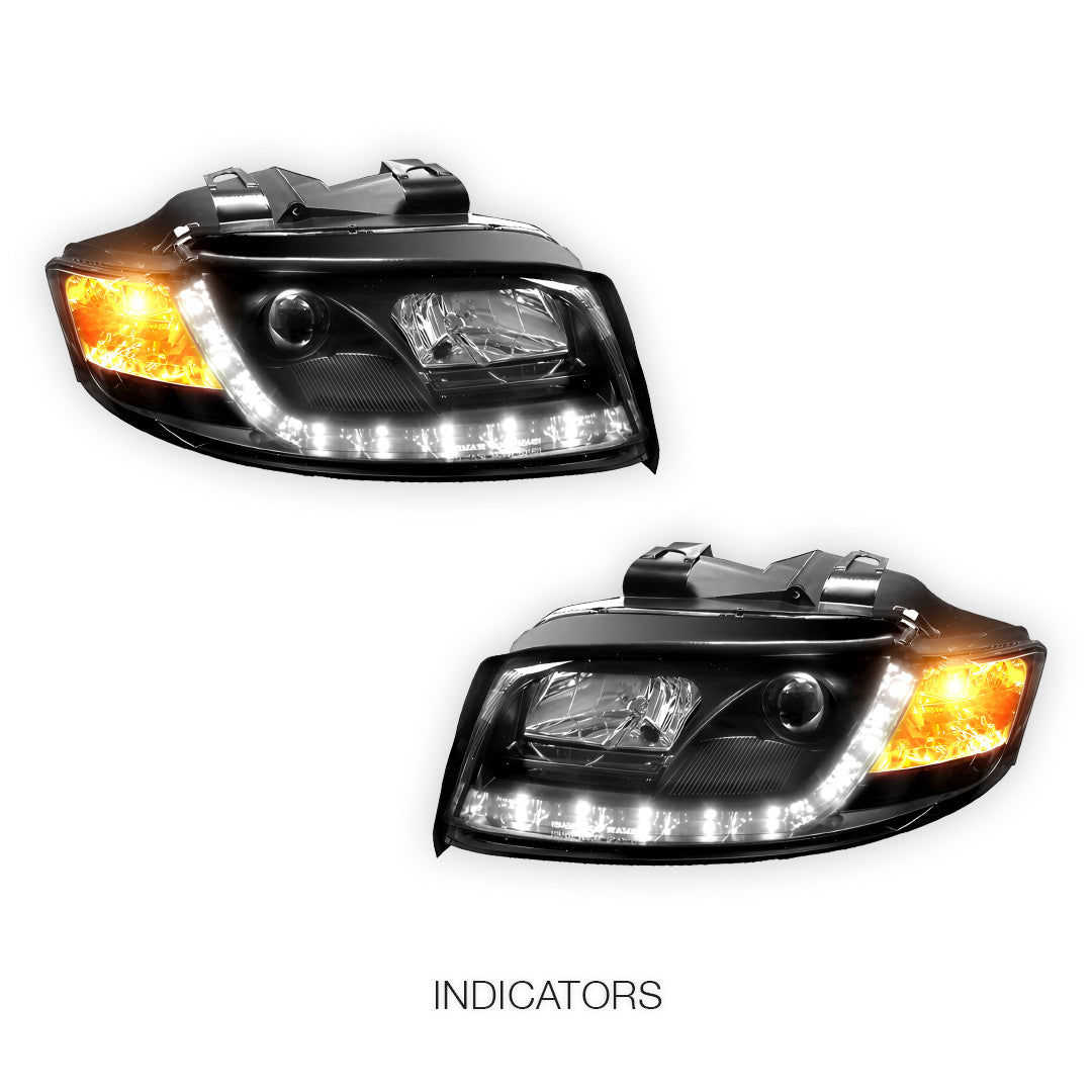 Audi A4 B6 (2000 - 2005) 3D LED DRL Projector Headlights LH + RH