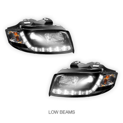 Audi A4 B6 (2000 - 2005) 3D LED DRL Projector Headlights LH + RH