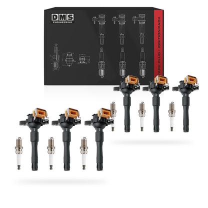 BMW 5 Series E39 / E53 (1997 - 2003) 2.5L / 2.8L / 3.0L / 4.4L Ignition Coils and Spark Plugs Complete Set