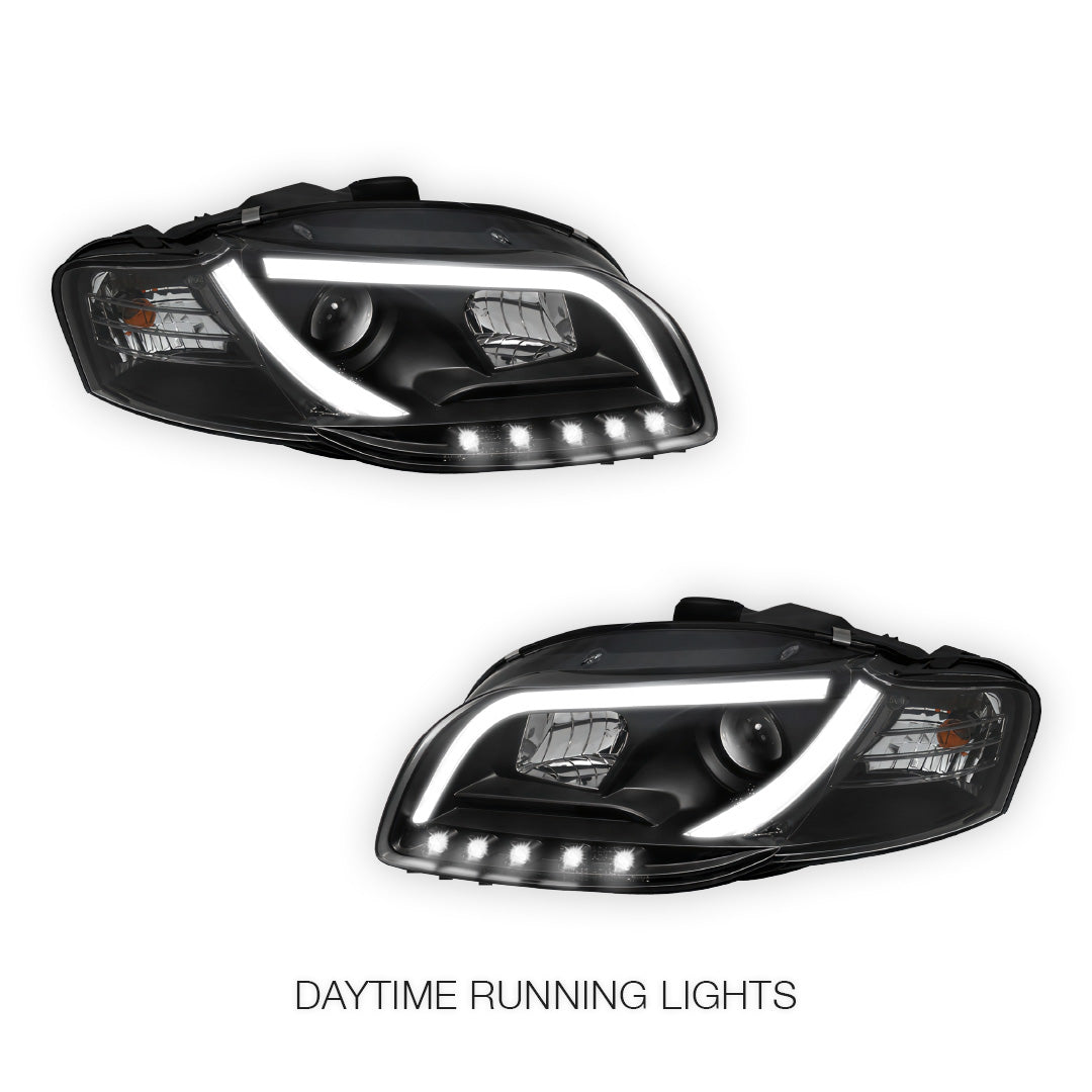 Audi A4 B7 (2005 - 2008) 3D LED DRL Projector Headlights LH + RH