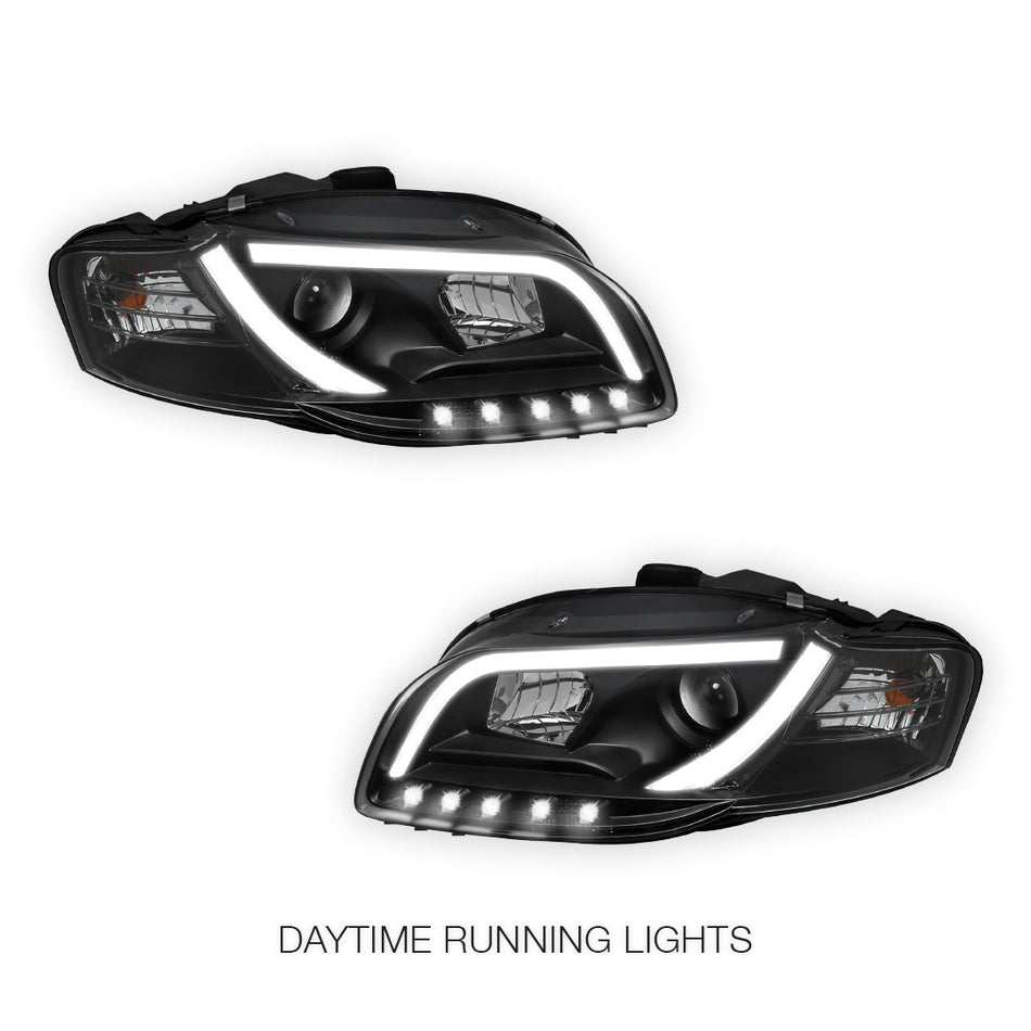 Audi A4 B7 (2005 - 2008) 3D LED DRL Projector Headlights LH + RH