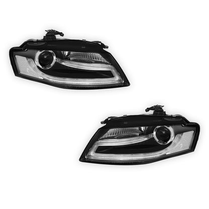 Audi A4 B8 Pre-Facelift (2009 - 2012) LED DRL Dual Beam Projector HID Headlights LH + RH