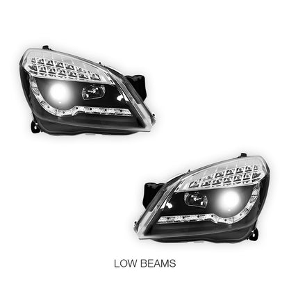 Holden Astra AH (2004 - 2012) LED DRL Projector Headlights LH + RH