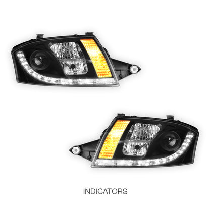 Audi TT 8N (1999 - 2005) LED DRL Projector Headlights LH + RH