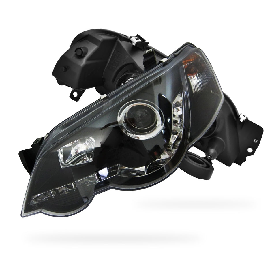 Ford Falcon BA / BF (2002 - 2008) LED DRL Projector Headlights LH + RH