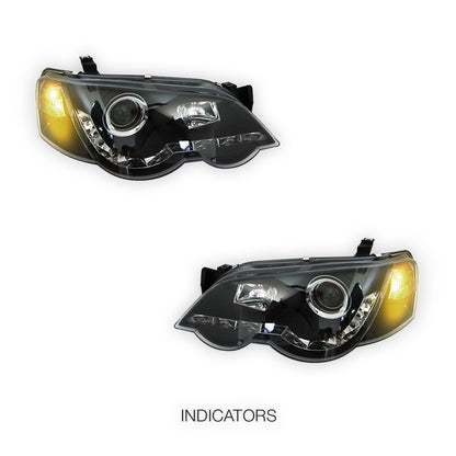 Ford Falcon BA / BF (2002 - 2008) LED DRL Projector Headlights LH + RH