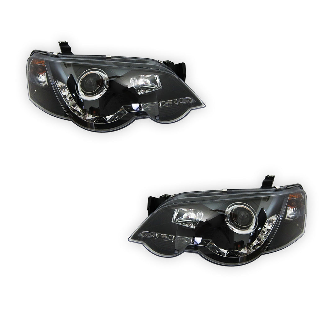 Ford Falcon BA / BF (2002 - 2008) LED DRL Projector Headlights LH + RH