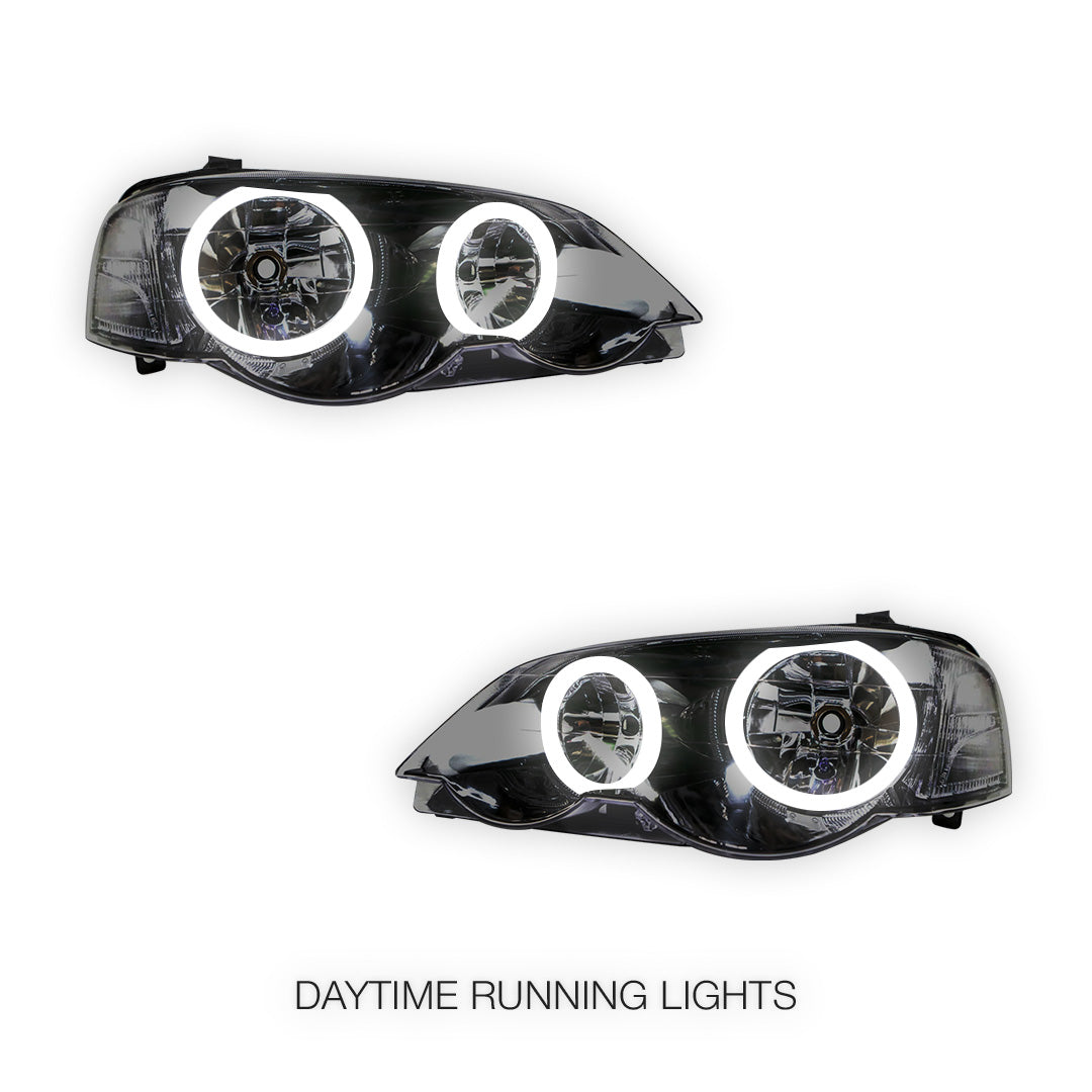 Ford Falcon BA / BF (2002 - 2008) LED DRL Projector Headlights LH + RH