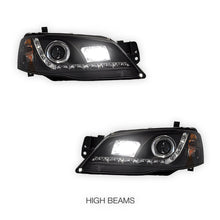 Ford Fairmont BF (2005 - 2008) LED DRL Projector Headlights LH + RH