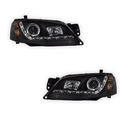 Ford Fairmont BF (2005 - 2008) LED DRL Projector Headlights LH + RH