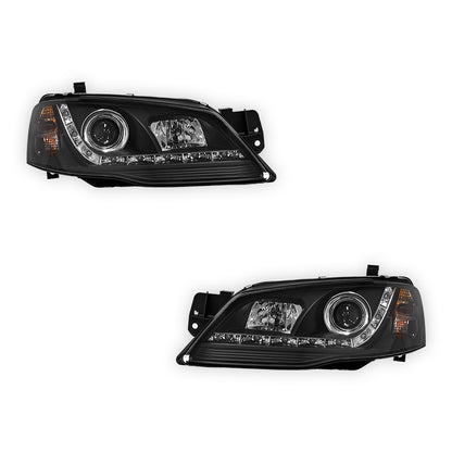 Ford Fairmont BF (2005 - 2010) LED DRL Projector Headlights LH + RH