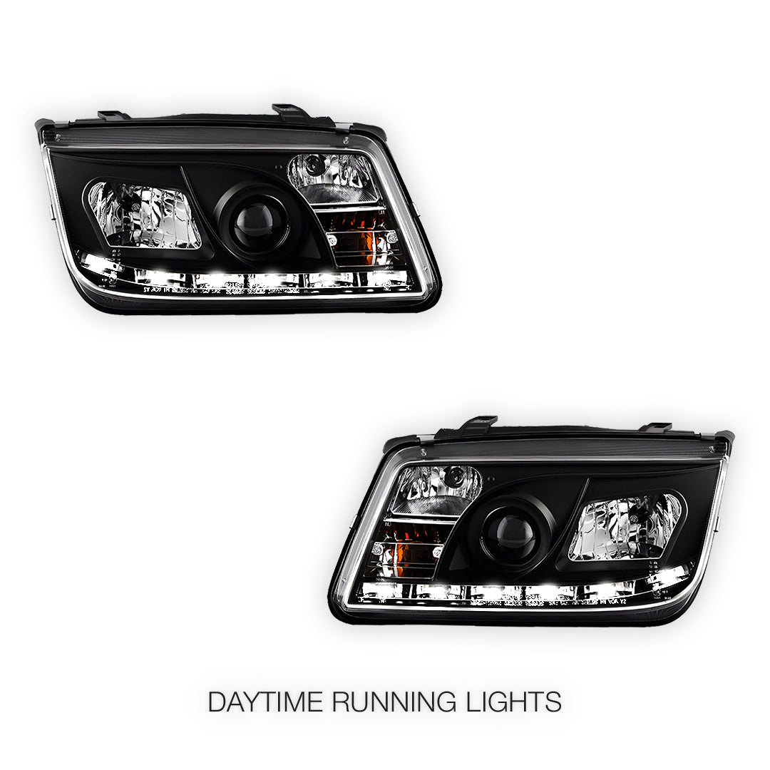 Volkswagen Bora 1J (1998 - 2004) LED DRL Projector Headlights LH + RH