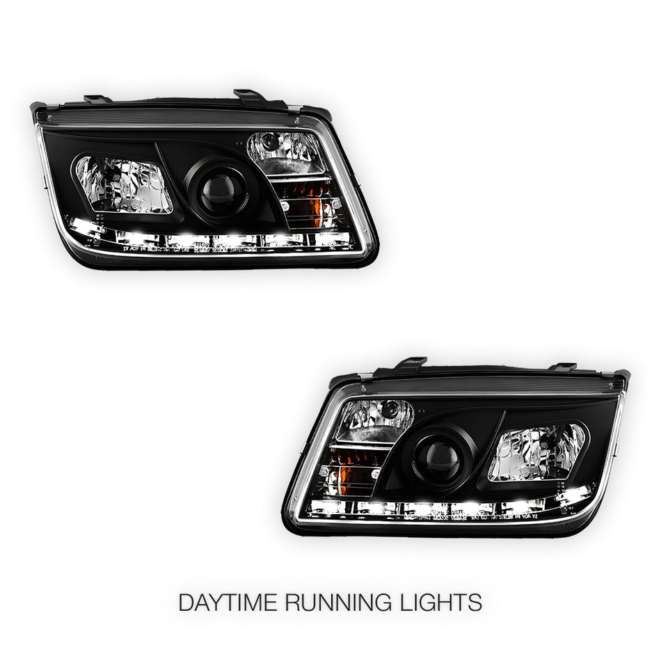 Volkswagen Bora 1J (1998 - 2004) LED DRL Projector Headlights LH + RH