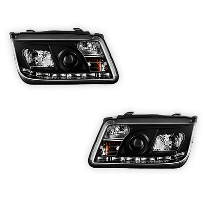 Volkswagen Bora 1J (1998 - 2004) LED DRL Projector Headlights LH + RH